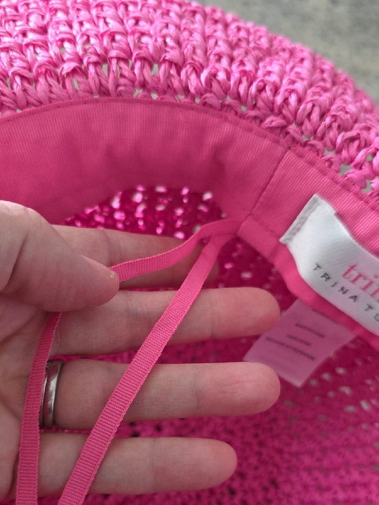 NWT....Trina Turk Hot Pink Straw Sun Hat main image 5